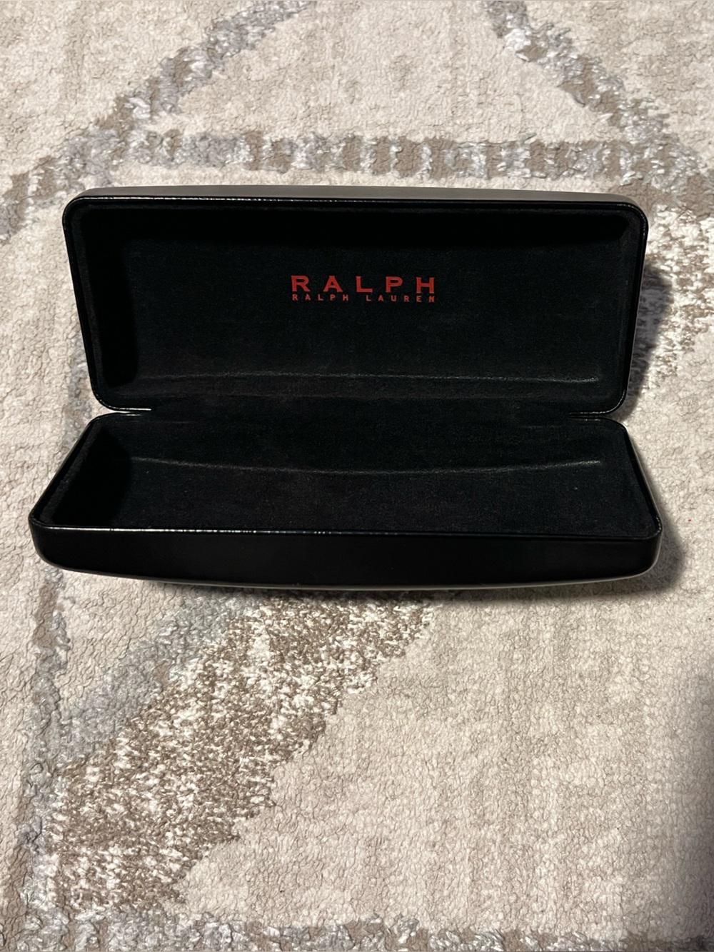 Ralph Lauren Black Sunglasses Eyewear Case with Red Logo